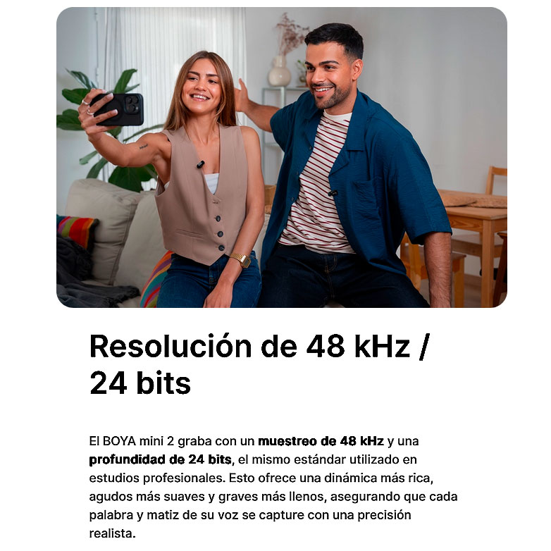 BOYA Mini-2 Usb-C - Micrófono Inalámbrico cancelación de ruido IA · imagen 3