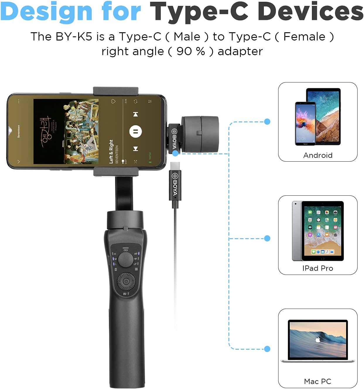 SARAMONIC Tipo C - SR-C2005 - adaptador macho a hembra para smartphone y laptop · imagen 4