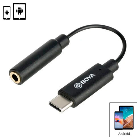 BOYA BY-K4 3.5mm (6cm) Plug/Jack TRS-USB C · imagen 1