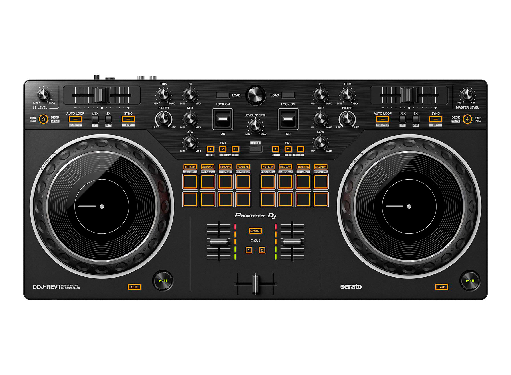 DDJ-REV1 - 4 Deck - 2 Canales estilo Scratch · imagen 1